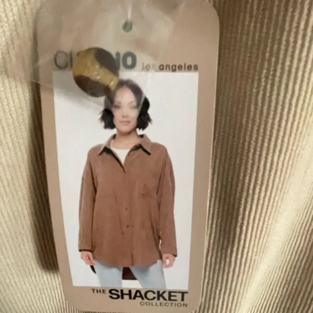 NEW CISONO Soft Lightweight Corduroy Fall Shacket Neutral Casual